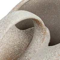 Hello Honey® 9" White Textured Stoneware Pitcher in Reactive Glaze