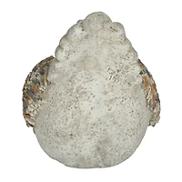 15" Gray Chicken Polystone Farmhouse Garden Sculpture