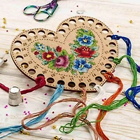 Wonderland Crafts Heart Numbered Embroidery Thread Organizer