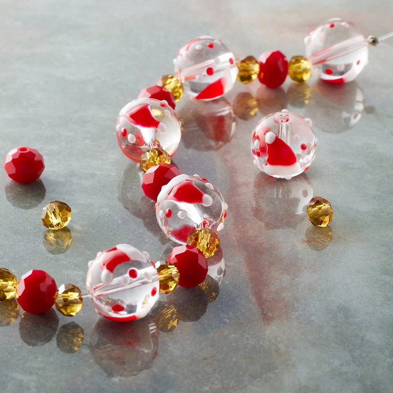 Santa Lampwork Glass Coin Bead Mix by Bead Landing™