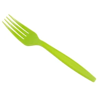 JAM Paper Lime Green Premium Plastic Forks, 100ct.
