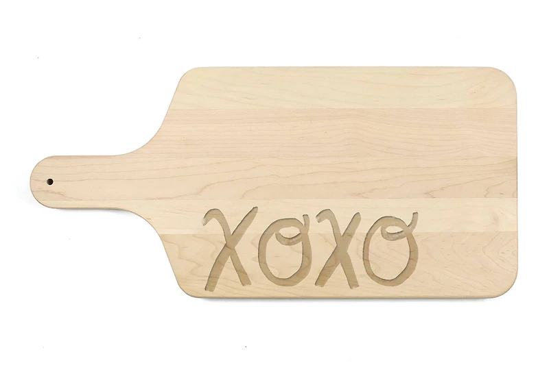 XOXO 17" x 8" Maple Paddle Cutting Board