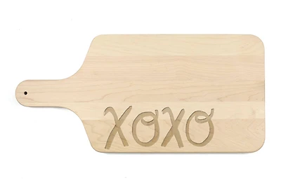 XOXO 17" x 8" Maple Paddle Cutting Board