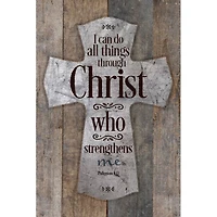 New Horizons I Can Do All Things Wood Plaque