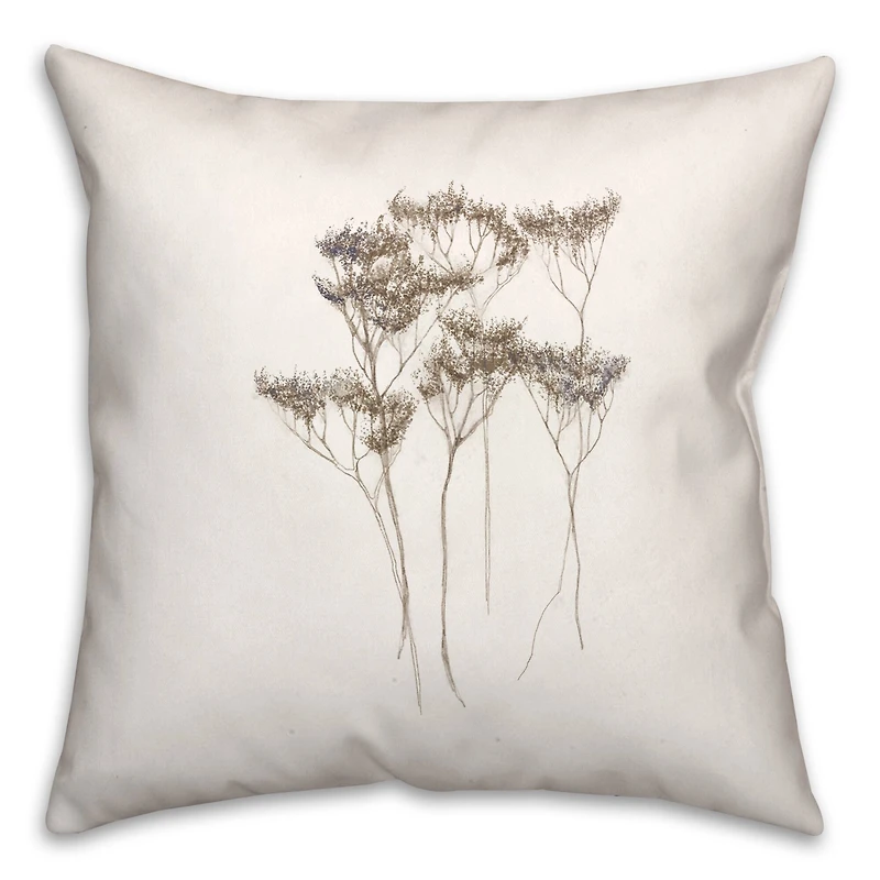 Dried Florals I 18" x 18" Throw Pillow