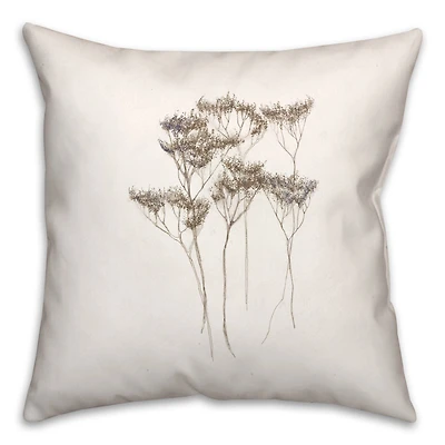 Dried Florals I 18" x 18" Throw Pillow
