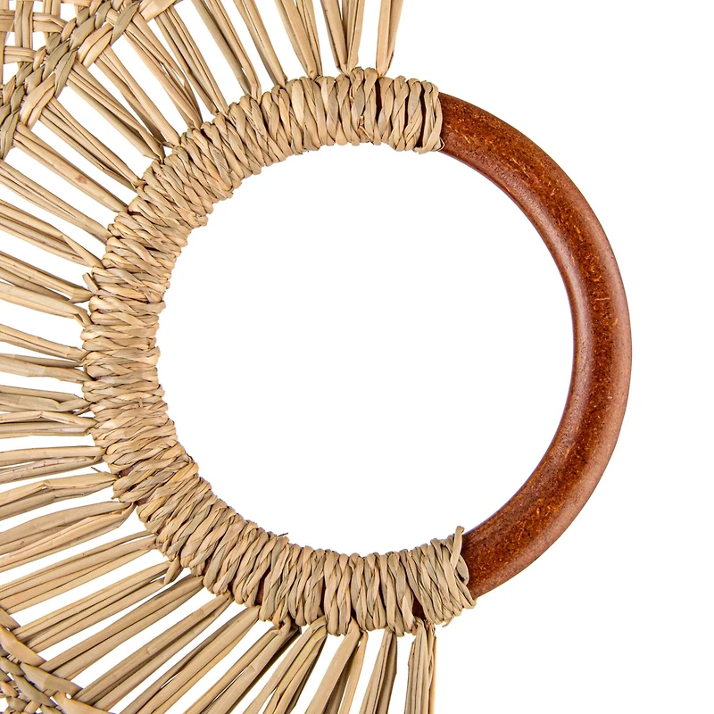 Hello Honey® 18.25" Natural Breezy Seagrass Fan Wall Art