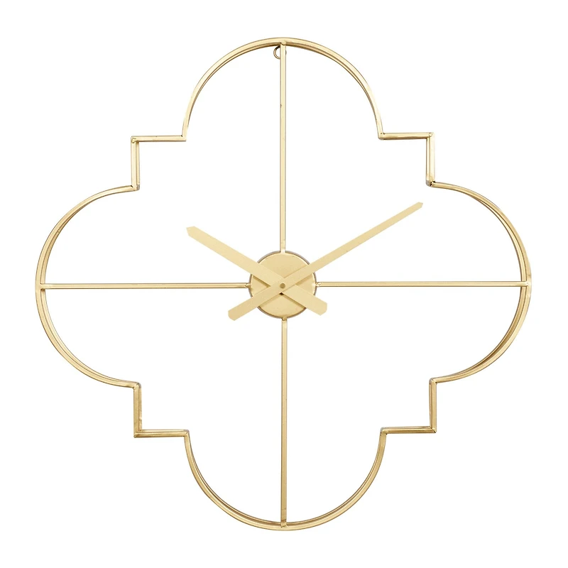 CosmoLiving by Cosmopolitan 24" Gold Metal Glam Wall Clock