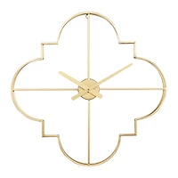 CosmoLiving by Cosmopolitan 24" Gold Metal Glam Wall Clock