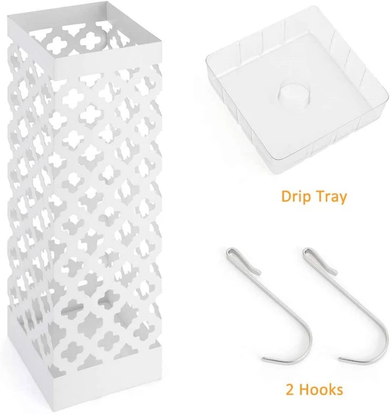 NEX™ White Square Umbrella Stand Rack