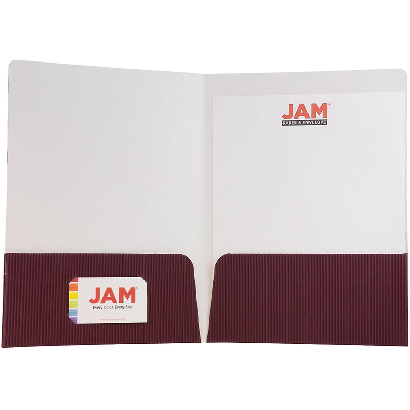 JAM Paper Corrugated Textured 2-Pocket Folders