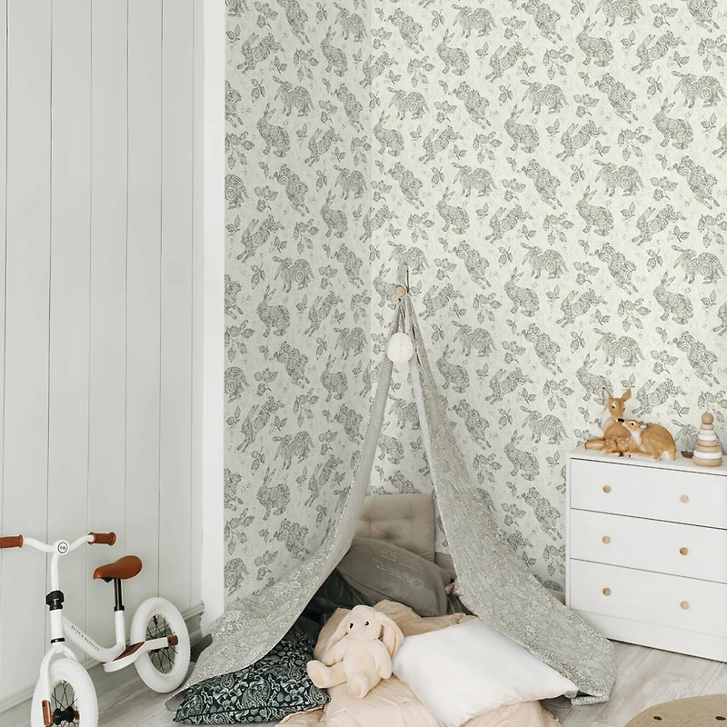 Surface Style Bunny Hop Peel & Stick Wallpaper