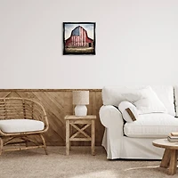 Stupell Industries Americana Barn View Floater Framed Art