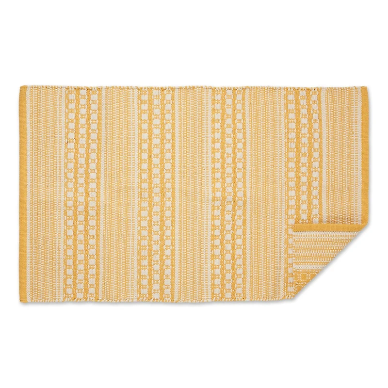DII® Honey Gold Dobby Stripe Hand-Loomed Rug, 2ft. x 3ft.