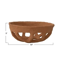 Hello Honey® 13" Rust Handmade Paper Mache Basket