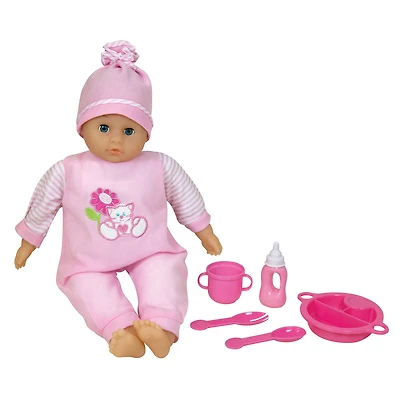Lissi Dolls 16" Talking Baby with Feeding Accessories