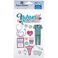 Paper House® Nurses 3D Stickers