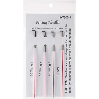 Wistyria Editions Triangle & Star Felting Needles, 4ct.