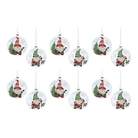 12ct. 4" Gnome Ball Ornaments