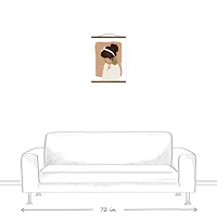 Girl With Earrings 16" x 20" Teak Hanging Canvas