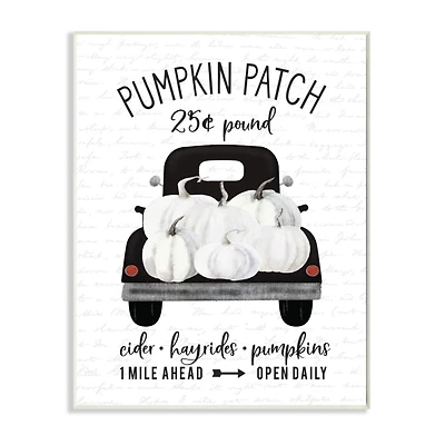 Stupell Industries Pumpkin Patch Farm Truck Wood Wall Plaque