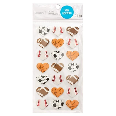 Heart Sports Ball Dimensional Stickers by Recollections™