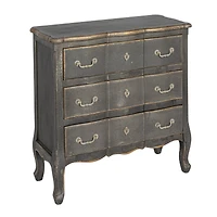 Hello Honey® Distressed Black Wood Dresser Cabinet