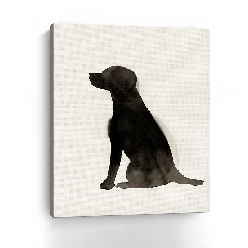 Black Dog Canvas Giclee
