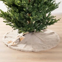 Glitzhome® 48"D Reversible Faux Fox Fur Christmas Tree Skirt