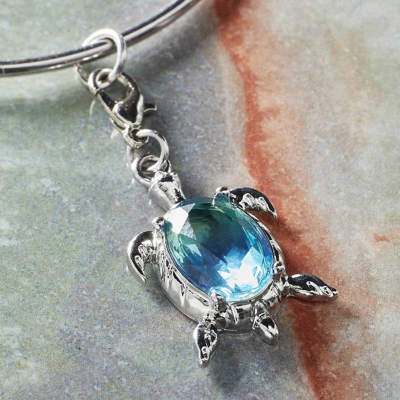 12 Pack: Charmalong™ Rhodium Tortoise Charm by Bead Landing™