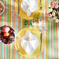 Spring Stripe Vinyl Tablecloth 60" x 102"