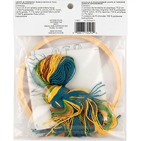 6" Sunflower Punch Needle Kit with Hoop by Loops & Threads®