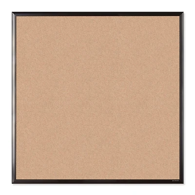 U Brands™ Black Aluminum 36'' x 36'' Framed Cork Bulletin Board