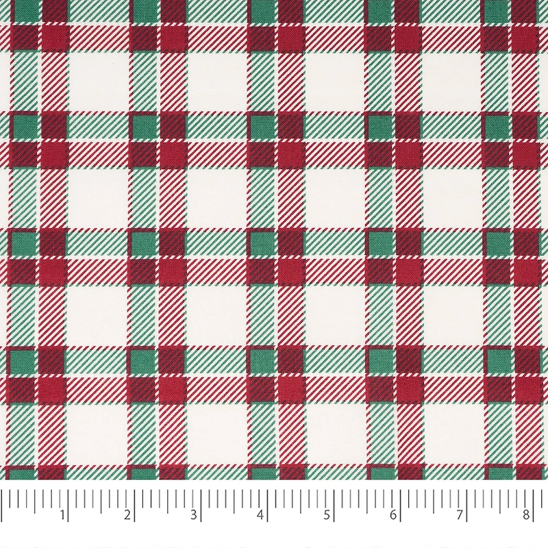 SINGER Christmas Holiday Plaid Cotton Fabric Fat Quarter Bundle