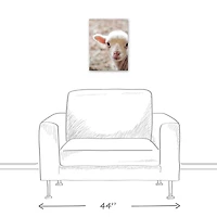 Baby Lamb 12" x 16" Canvas Wall Art