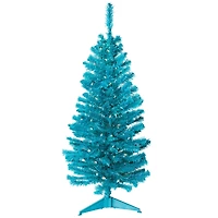 4ft. Pre-Lit Medium Turquoise Pine Artificial Christmas Tree, Clear Lights