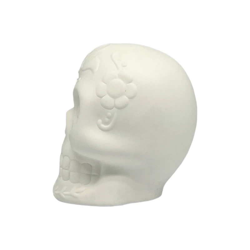 4.5" DIY LED Sugar Skull Ceramic Décor by Ashland®