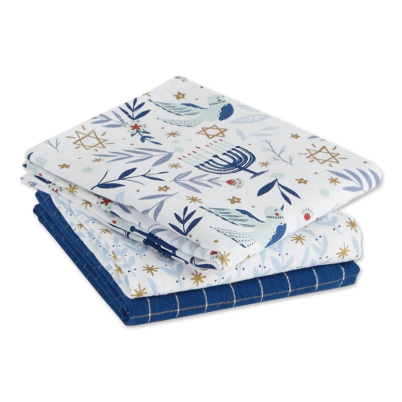 DII® Assorted Hanukkah Blessings Dishtowel Set