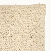 Hello Honey® Cream Woven Cotton Bouclé Pillow