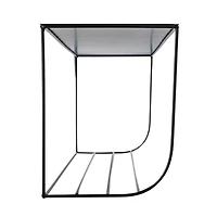 Hello Honey® 40" Matte Black Metal Two-Tier Wall Shelf