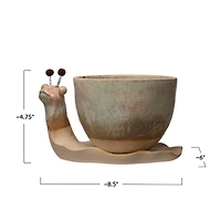 Hello Honey® Stoneware Snail Planter Set