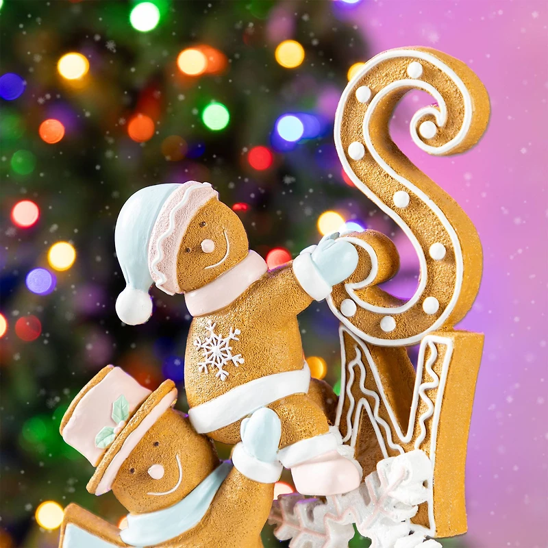 Glitzhome® 12.5" Resin Christmas Gingerbread Table Decor