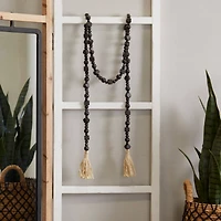 80" Geometric Wood Bead Garland with Tassels