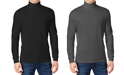Galaxy By Harvic Men's Turtleneck Shirt 2 Pack