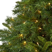 7ft. Pre-Lit Wyoming Mixed Pine Artificial Christmas Tree, Clear LED Lights