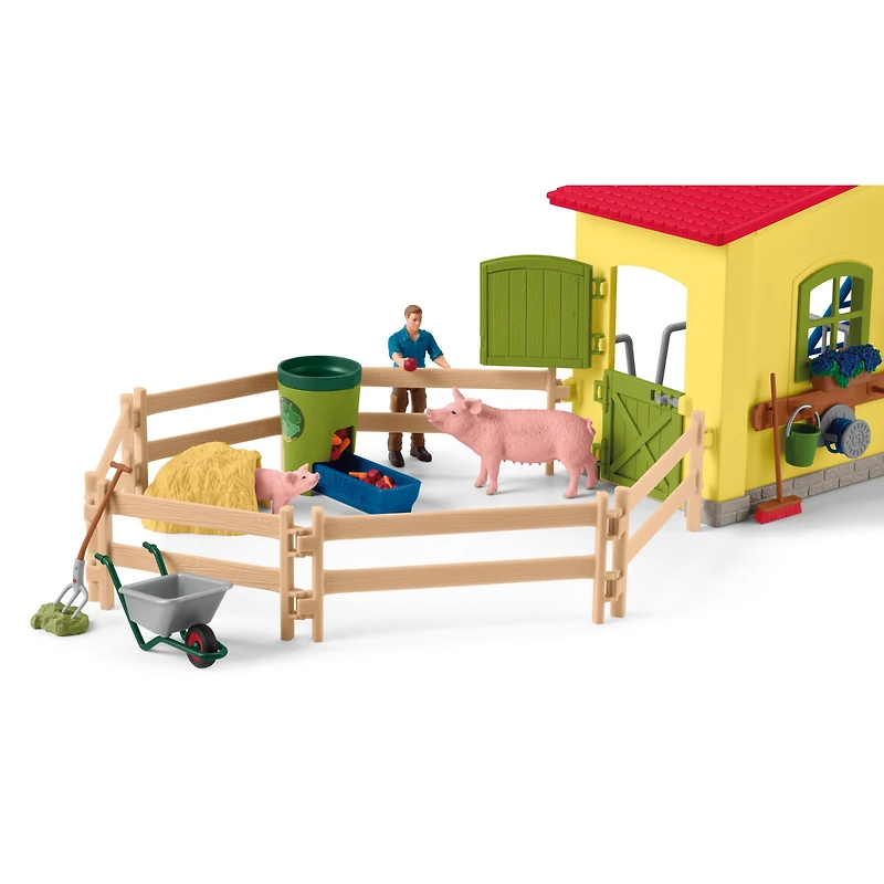 Schleich Farm World Yellow Large Farm Playset
