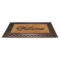 Gold & Natural Coir Welcome Doormat