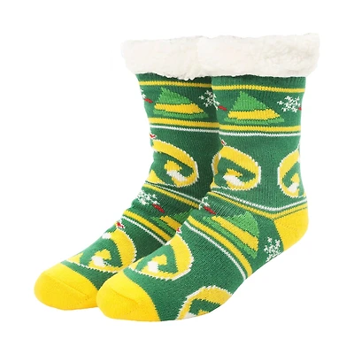 Elf™ Buddy Silhouette Adult Sherpa-Lined Quarter Crew Socks