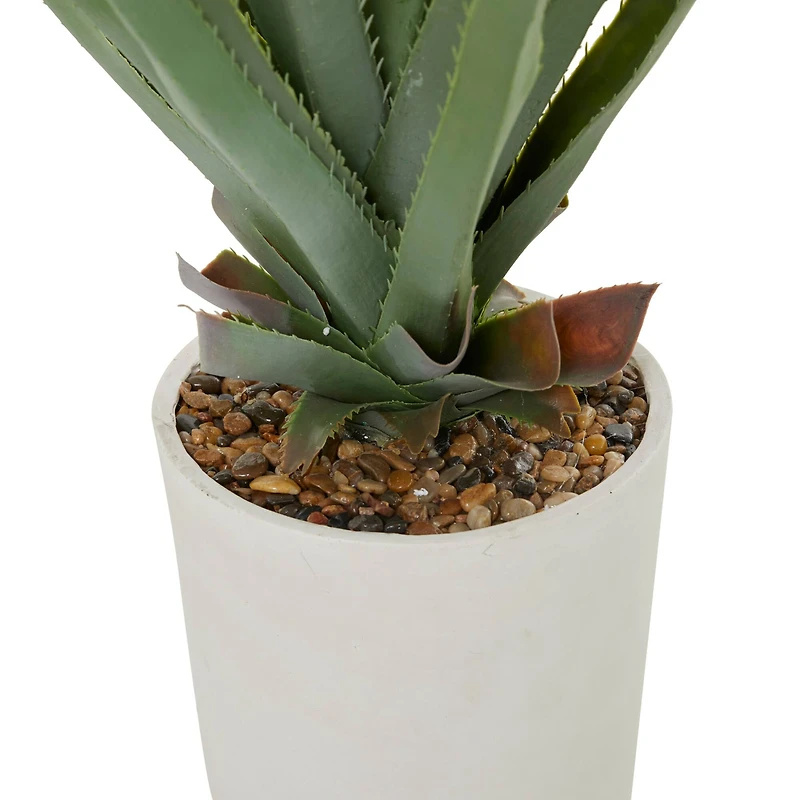 3.5" Potted Modern Style Aloe Vera Artificial Foliage