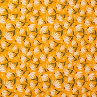 SINGER Coneflowers on Orange Cotton Fabric